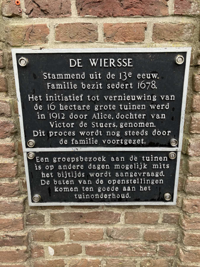 Tuinen Kasteel Wiersse
